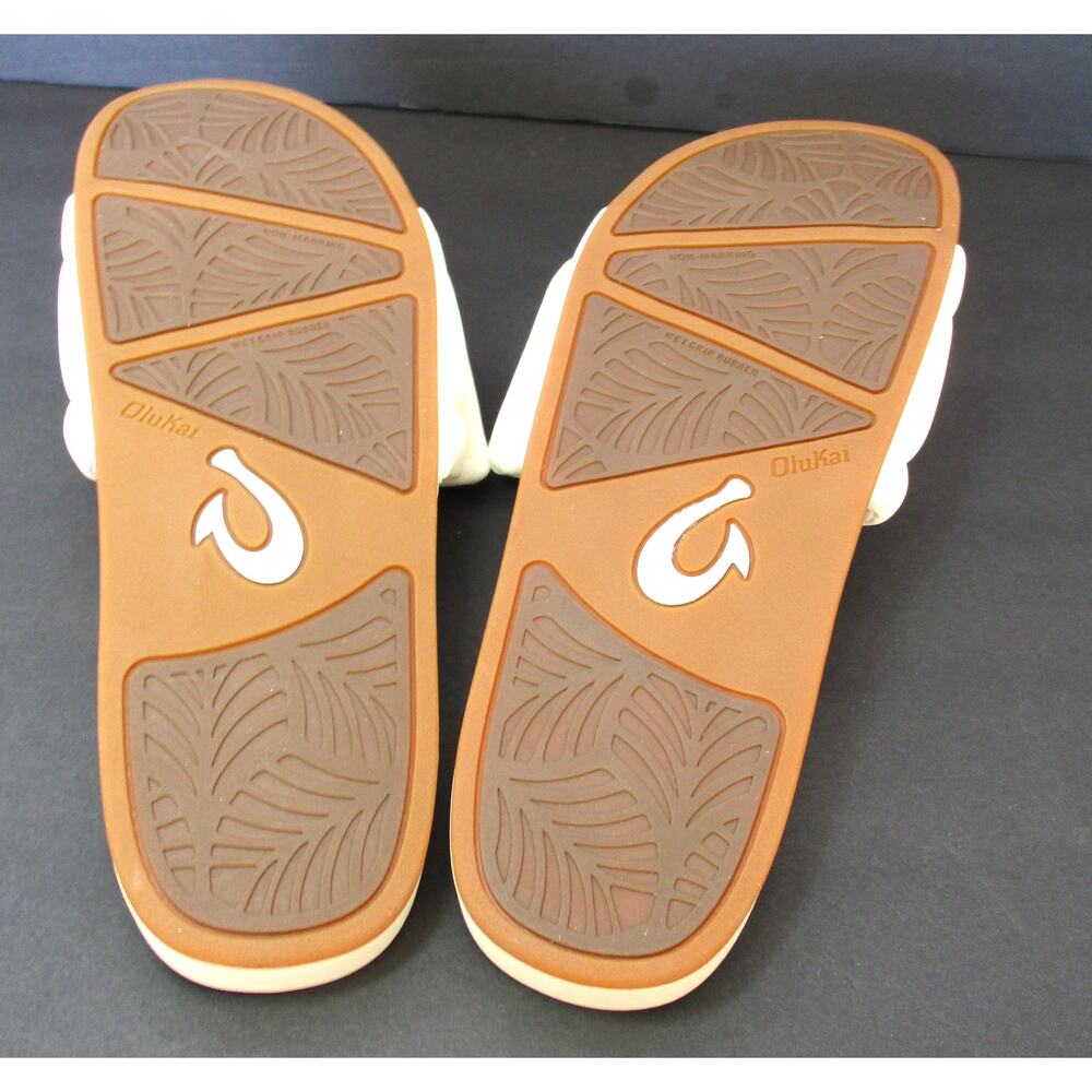 New OLUKAI Sunbeam Slide Sandals Women's Sz 8 Off White - Picture 9 of 9